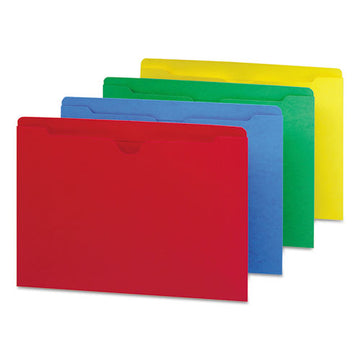 Smead® Colored File Jackets With Reinforced Double-ply Tab, Straight Tab, Letter Size, Assorted Colors, 100-box freeshipping - TVN Wholesale
